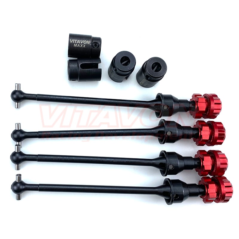 VITAVON HD 45# Steel Spline Hubs+CVD Drive Shaft Set for Traxxas Wide MAXX 1/10