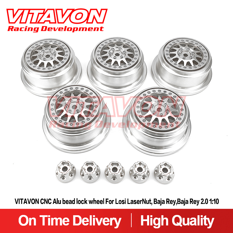 VITAVON CNC Alu Bead Lock Wheel for Losi Baja Rey Baja Rey 2.0 Laser Nut sells 5pcs