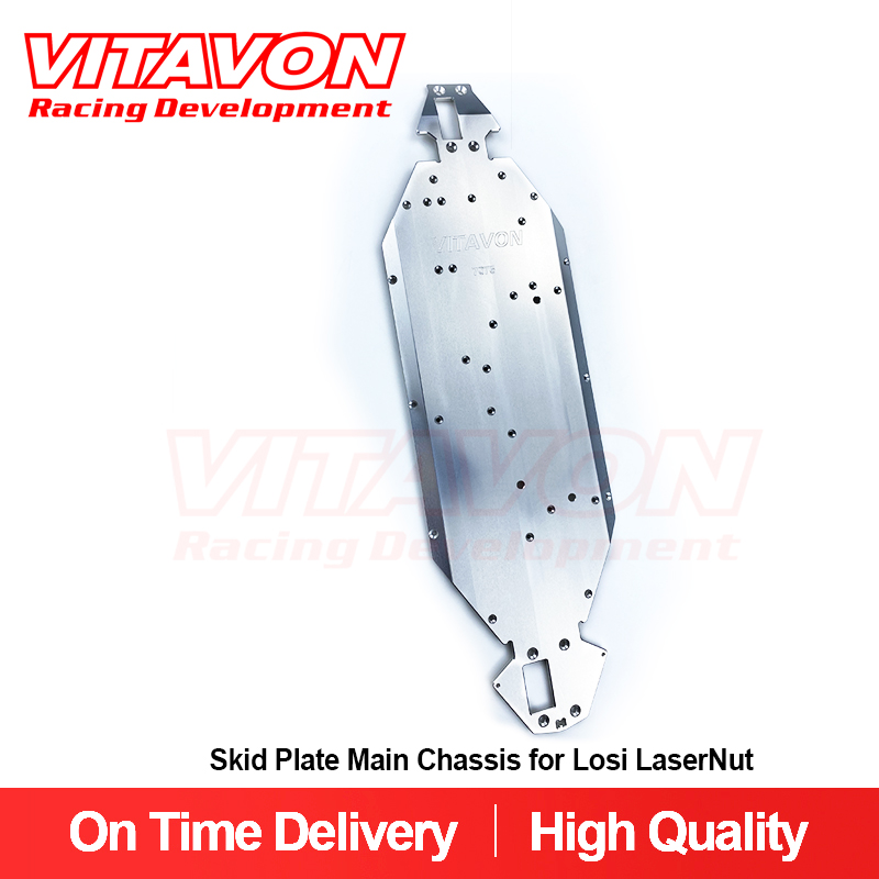 VITAVON Redesigned CNC alu 7075 Skid Plate Main Chassis for Losi LaserNut