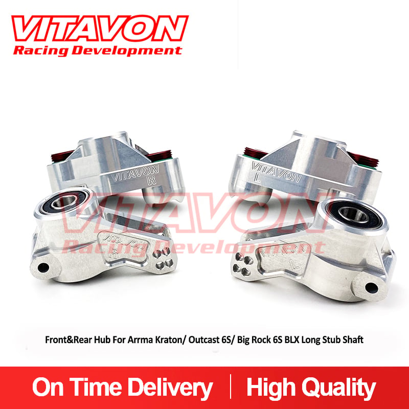 VITAVON Front&Rear Hub For Arrma Kraton Outcast 6S Big Rock 6S BLX Long Stub Shaft