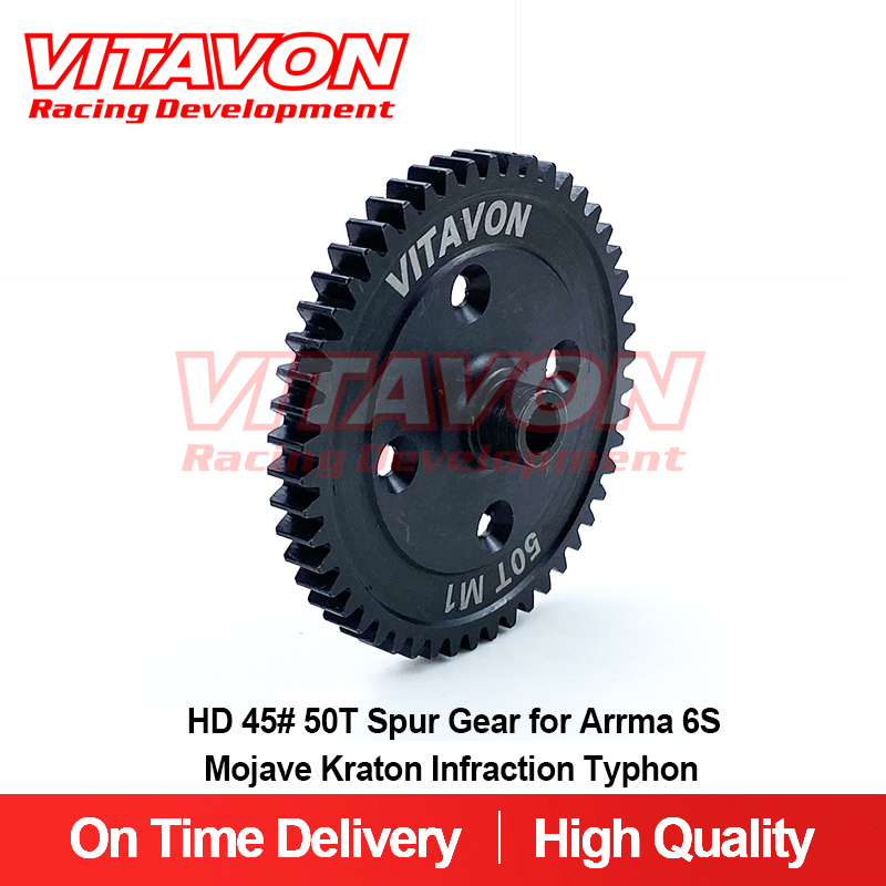 VITAVON HD 45# 50T Spur Gear for Arrma 6S Mojave Kraton Infraction Typhon for 31mm Diff Case Only