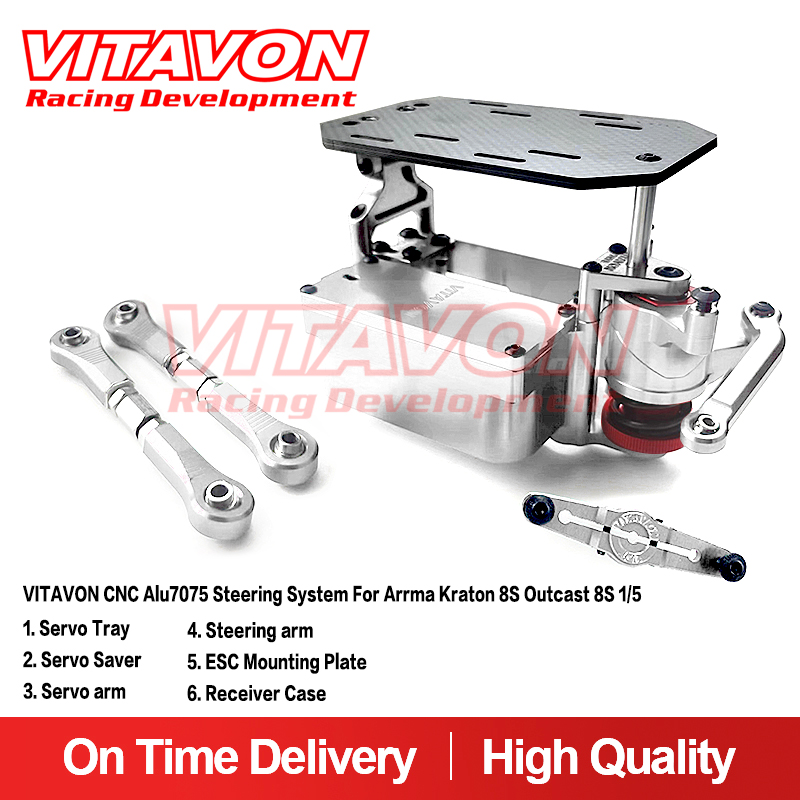 Vitavon CNC Alu7075 Steering System  for Arrma Kraton 8S Outcast 8S 1/5