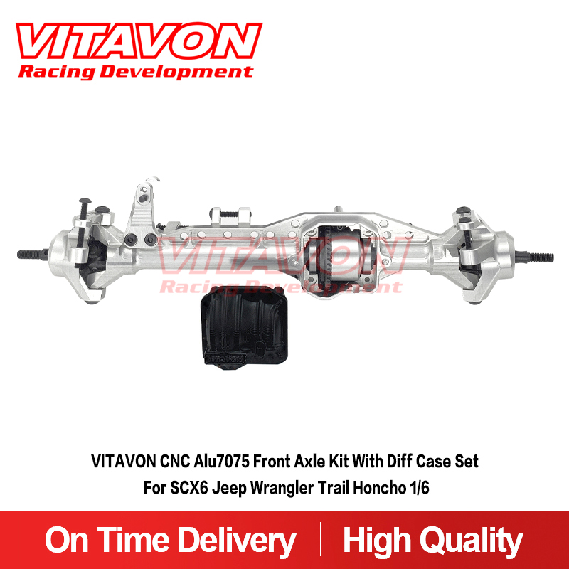 VITAVON CNC Alu7075 Front Axle Kit With Diff Case Set For SCX6 Jeep Wrangler Trail Honcho 1/6