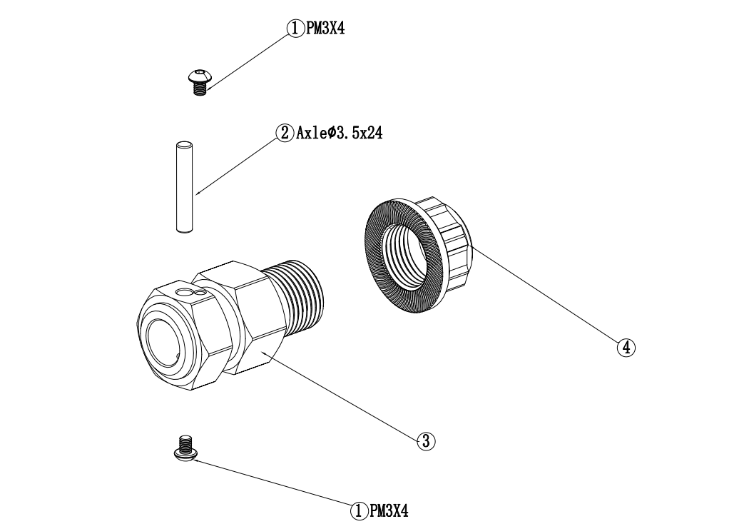 Vitavon CNC Alu7075 24mm Hex/Hub Adapter With 15mm Extended For Kraton 8S Outcast 8S XRT WIDE X-MAXX