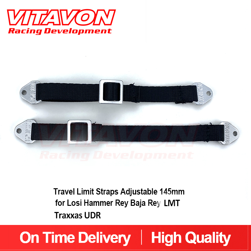 VITAVON Travel Limit Straps Adjustable 145mm for Losi Hammer Rey Baja Rey LMT Traxxas UDR