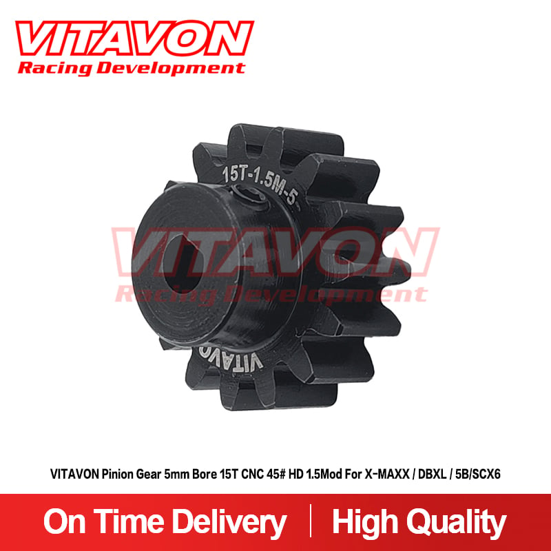 VITAVON CNC 45# HD 1.5Mod 5mm D Bore 15T/20T Pinion Gear For X-MAXX/XRT/DBXL/SCX6/K8S