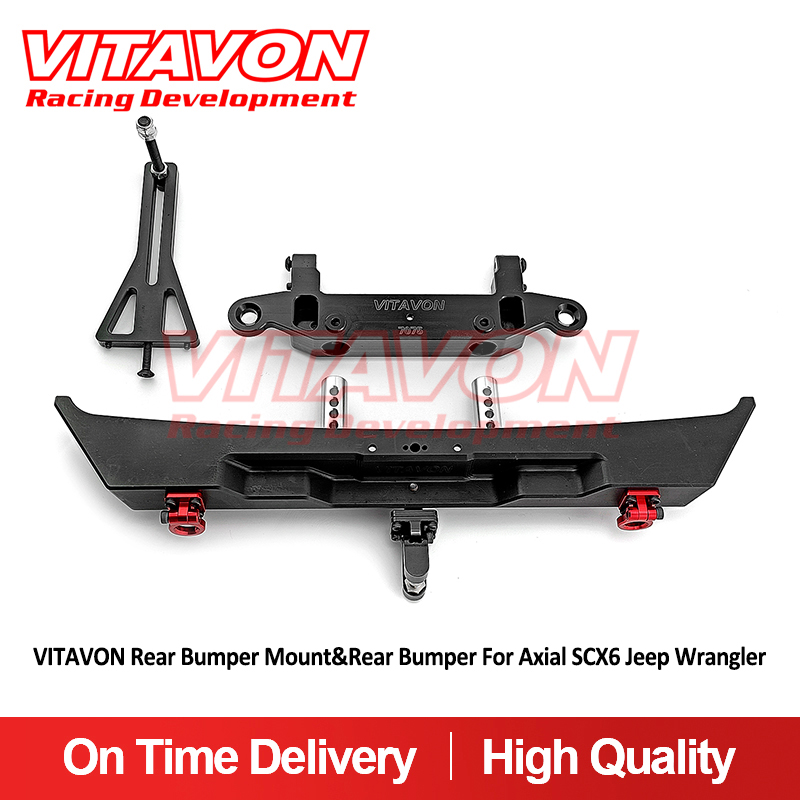 VITAVON Rear Bumper Mount&Rear Bumper for Axial SCX6 Jeep Wrangler 1/6