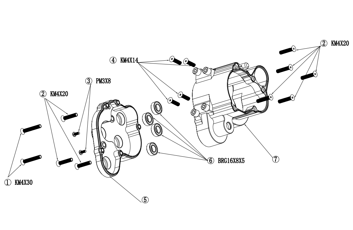 VITAVON CNC Alu7075 Half Center Transsimision Case Without Motor Mount For Axial SCX6 Jeep Wrangle/Trail Honcho