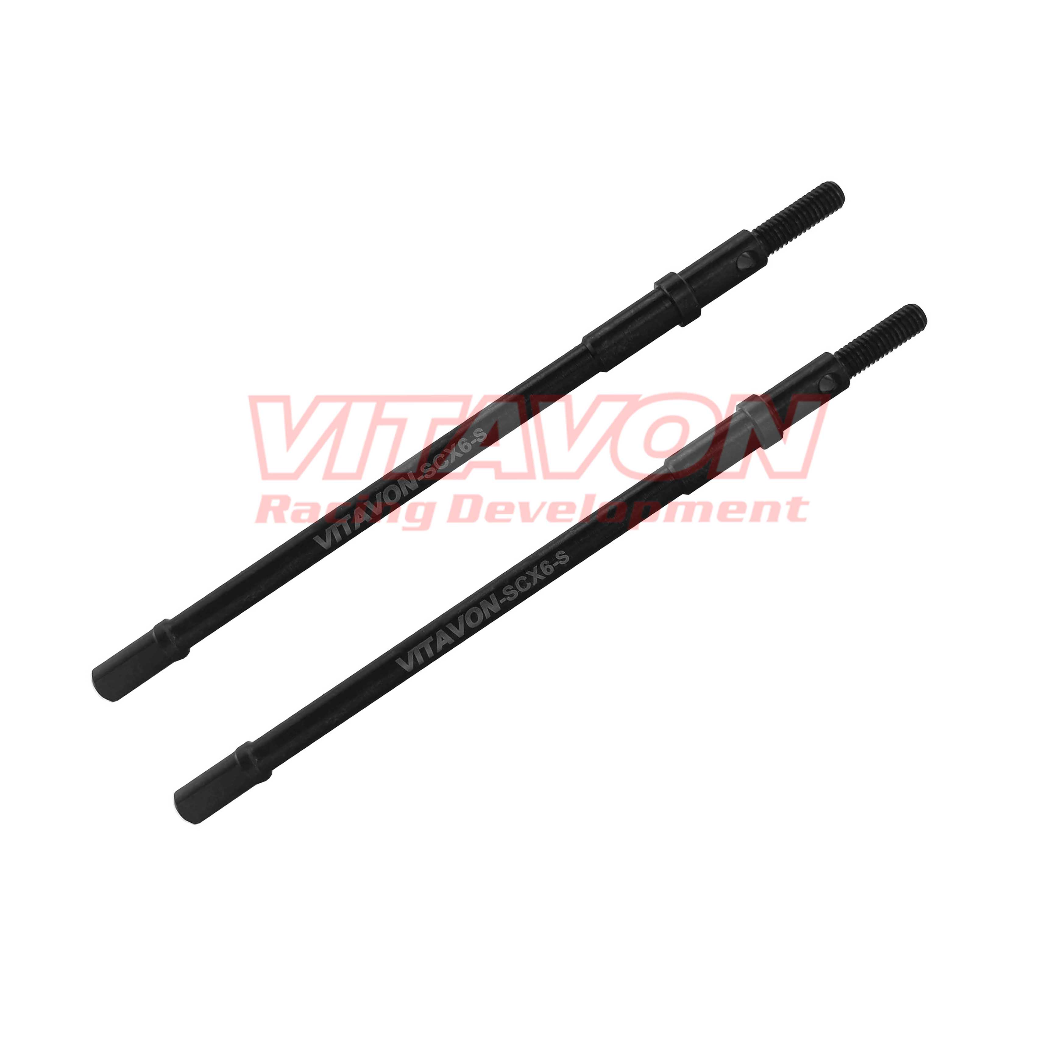 VITAVON HD #45 Steel Axle Shaft Set Rear(2) For SCX6 Stock Rear Axle housing AXI252006