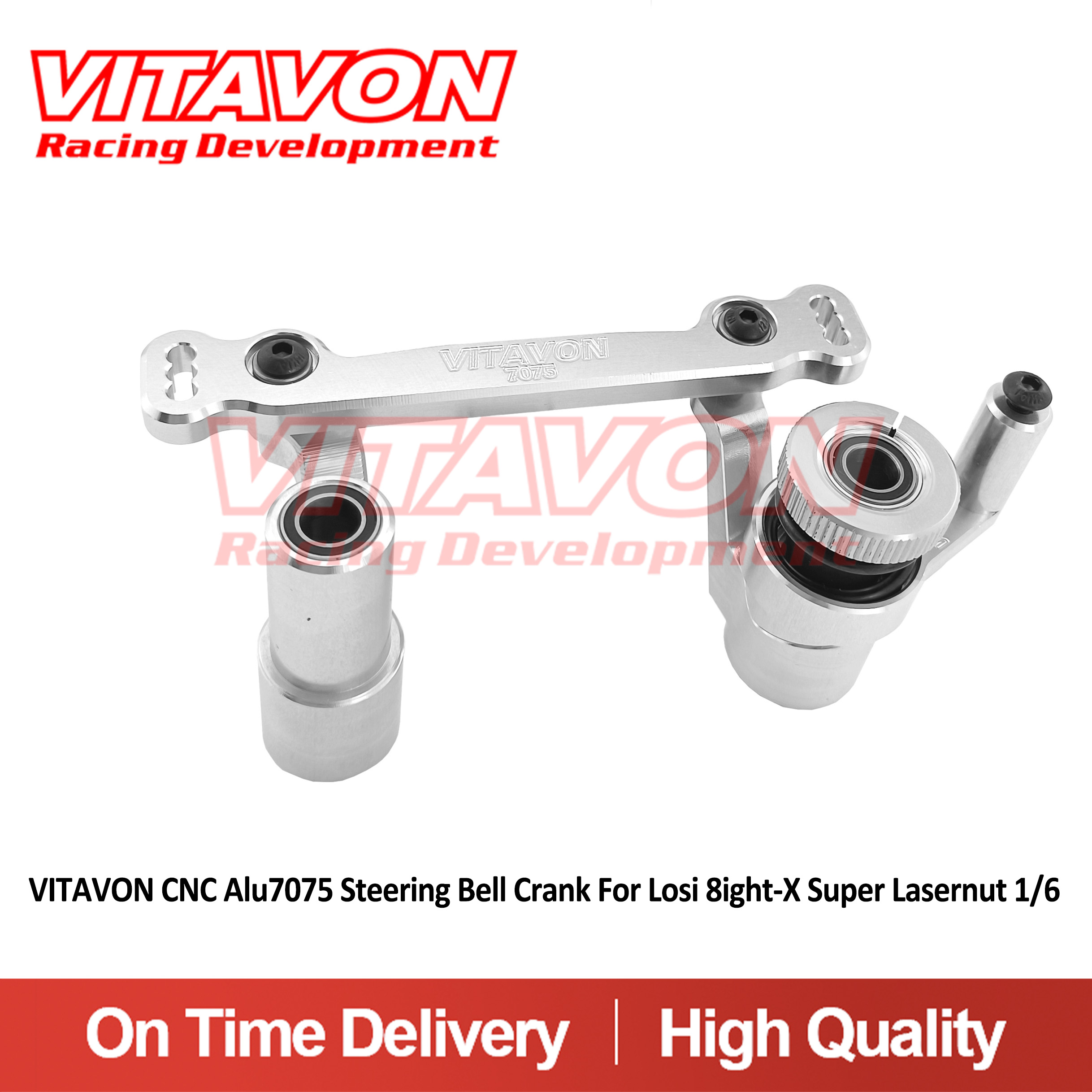 VITAVON CNC Alu7075 Steering Bell Crank For Losi 8ight-X Super Lasernut 1/6