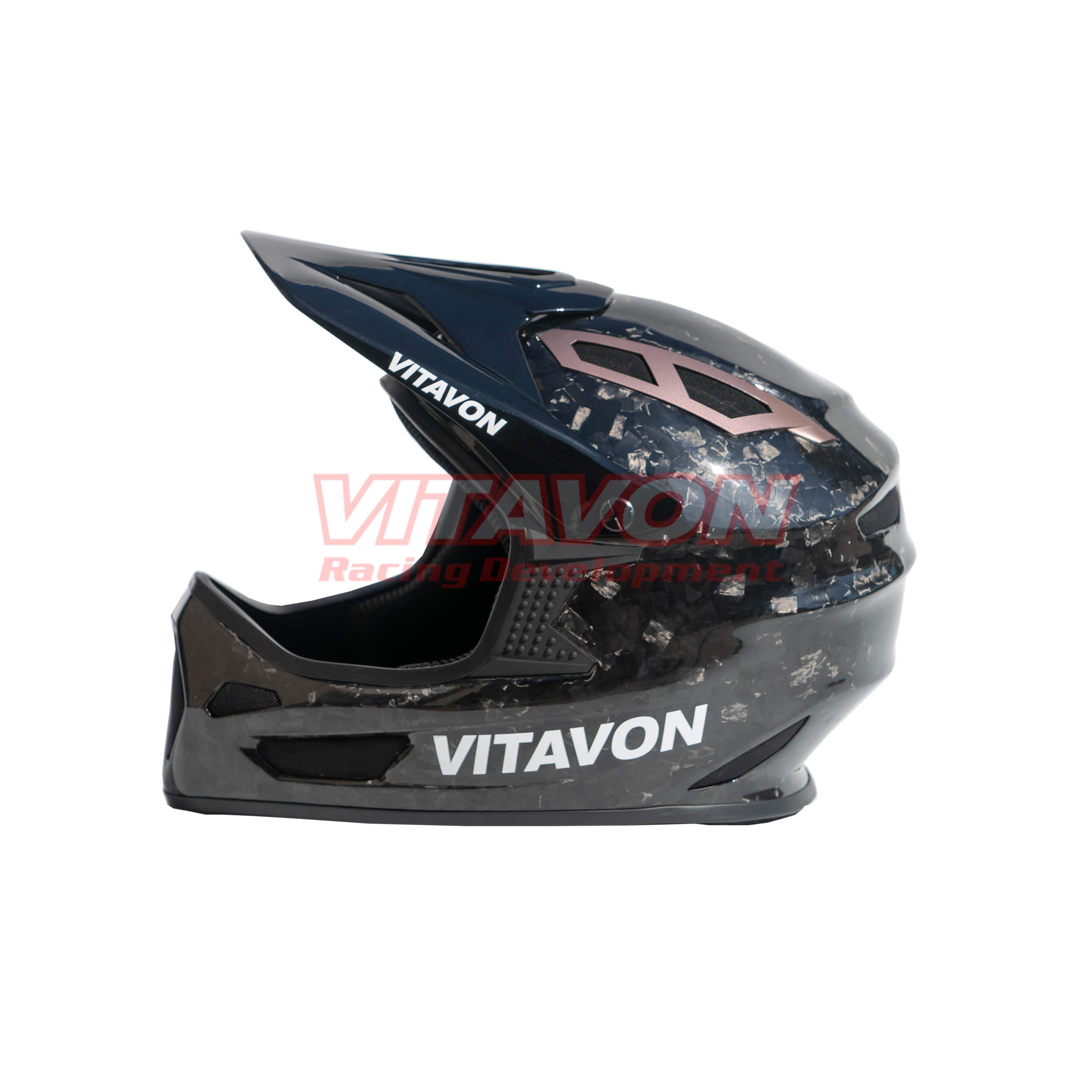 VITAVON Racing MX Motorbike Helmets - Carbon SOLID